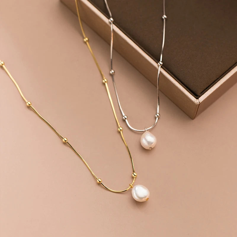 Moonlit Mirage Pearl Necklace