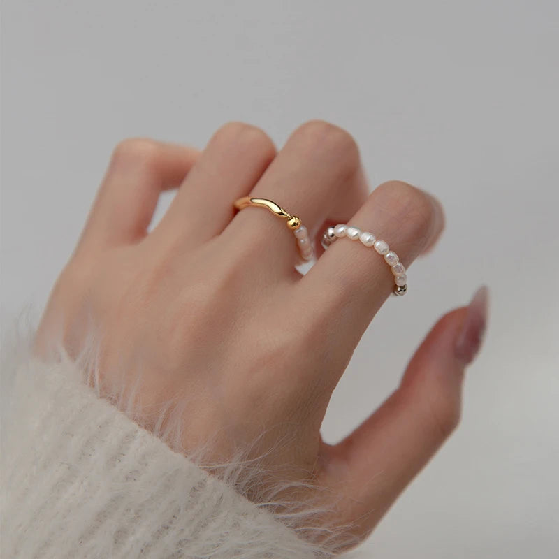 Opulent Waves Pearl Ring