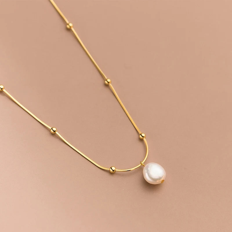 Moonlit Mirage Pearl Necklace