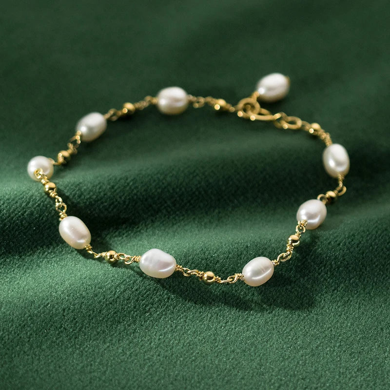 Serenity Pearl Charm Bracelet