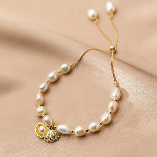 Eternal Pearl Seashell Bracelet