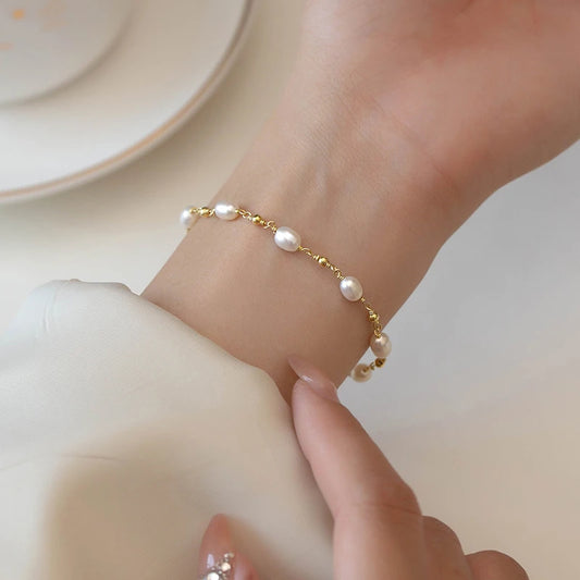 Serenity Pearl Charm Bracelet